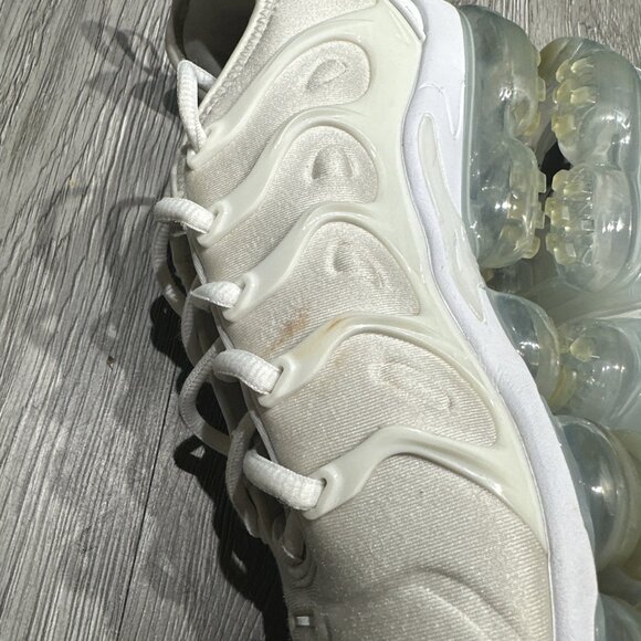 Nike Mens Air Vapormax Plus Triple White 924453-100 Running Shoes - Size 10 - Picture 9 of 11